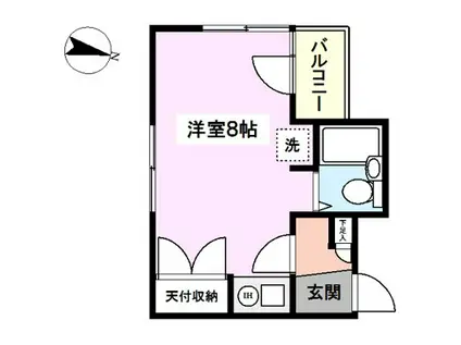 LAZFITH南横浜(ワンルーム/4階)の間取り写真