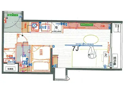 リフィオ二子玉川(ワンルーム/2階)の間取り写真