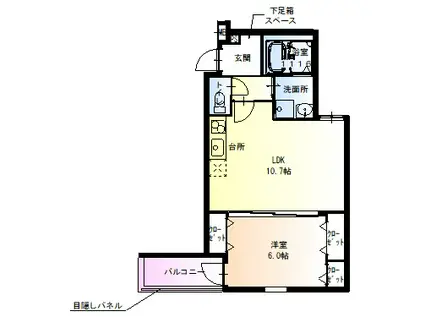 フジパレス百舌鳥本町Ⅴ番館(1LDK/3階)の間取り写真