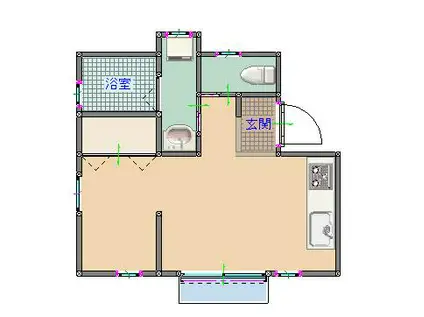 アベンテ(1LDK/1階)の間取り写真