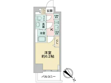 アステリ鶴舞テーセラ(1K/11階)の間取り写真