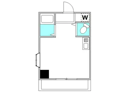 プレステージ三田(ワンルーム/2階)の間取り写真