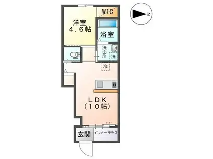 OLIVEII(1LDK/1階)の間取り写真