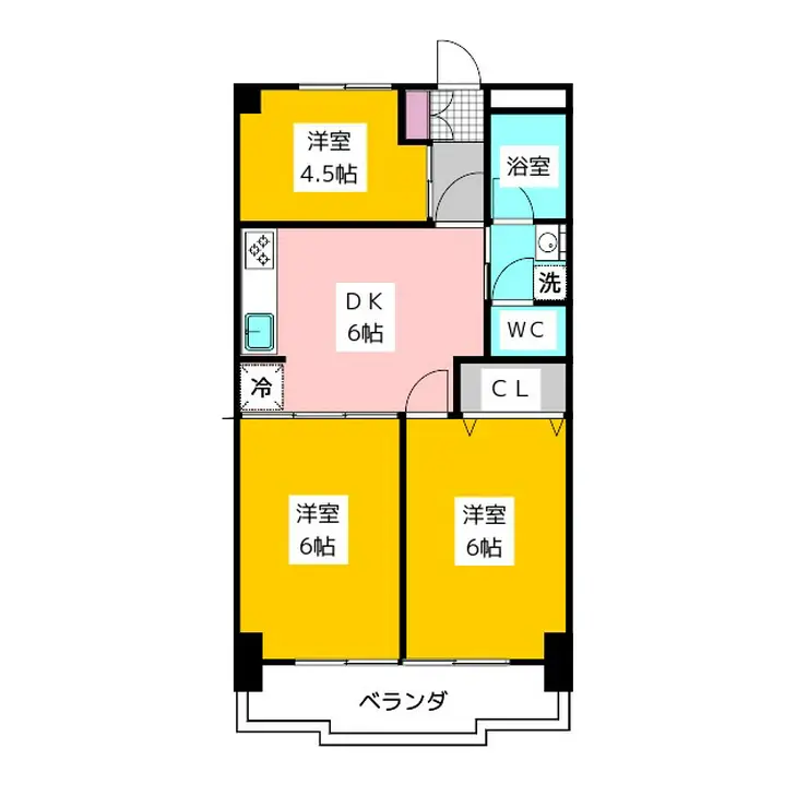 クレインハイツ 2階階 間取り