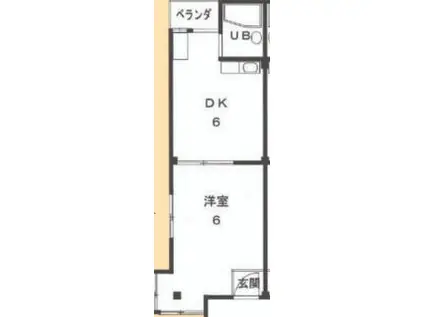 パルメゾン氷室(1DK/3階)の間取り写真