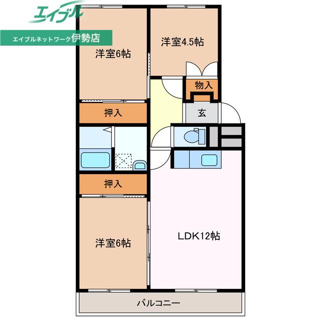 レジデンス吹上(3LDK/1階)の間取り写真