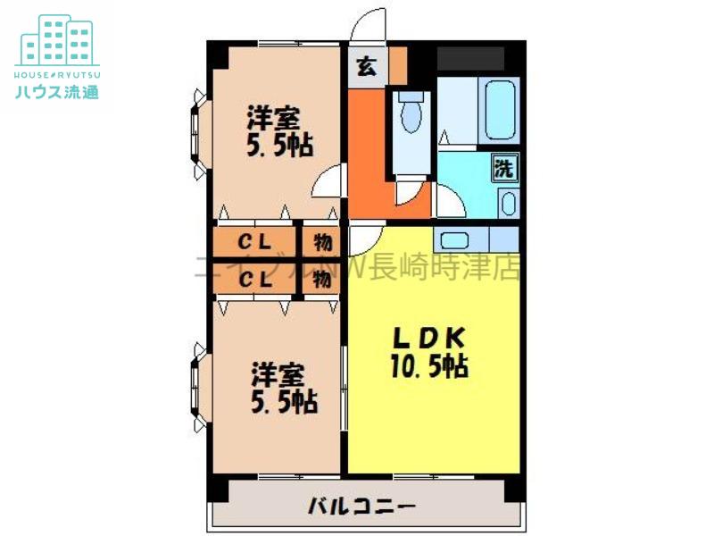 アーブルセゾン(2LDK/3階)の間取り写真