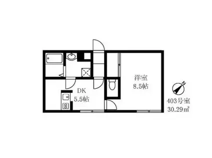 早稲田鶴巻IMAハウス(1DK/4階)の間取り写真