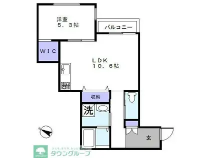 SONORA滝不動(1LDK/2階)の間取り写真