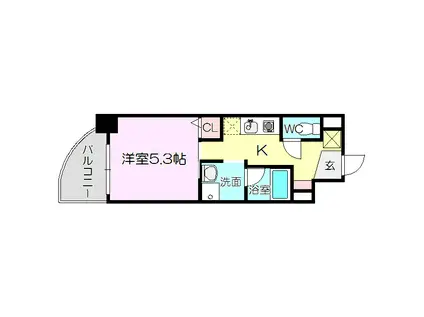 WILLDO新大阪SI(1K/2階)の間取り写真