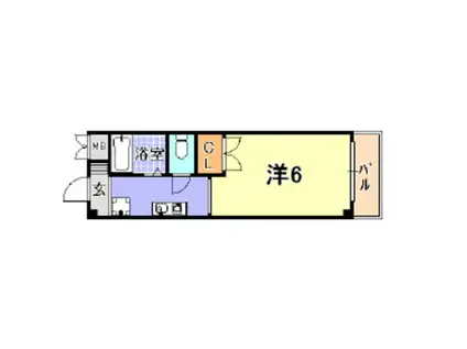 カグラハウス(ワンルーム/2階)の間取り写真