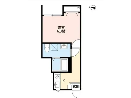 京レジデンス(1K/1階)の間取り写真