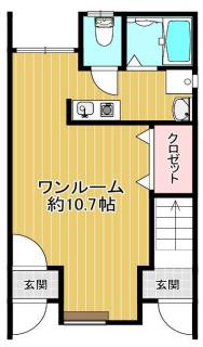 コート海老江(ワンルーム/1階)の間取り写真