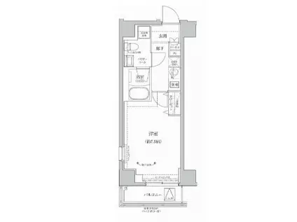 RELUXIA両国II(1K/2階)の間取り写真