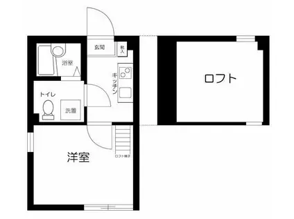 アザーレ・パッシオ栗谷B(1K/1階)の間取り写真