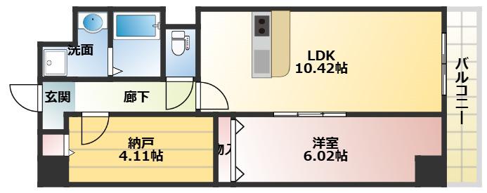 アーバンパーク新大阪(2LDK/5階)の間取り写真