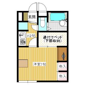 レオパレスタカギIII(1K/2階)の間取り写真