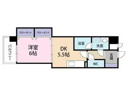 サンメゾン清水(1DK/1階)の間取り写真