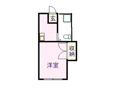 ユウハウス指扇(ワンルーム/1階)の間取り写真