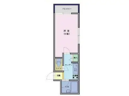 トラスワン(1K/3階)の間取り写真
