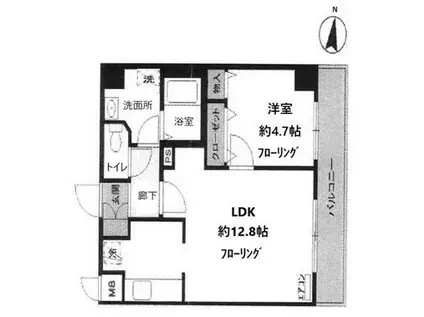 PLUS-D(1LDK/5階)の間取り写真