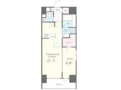 ROBUST COURT(1LDK/9階)の間取り写真