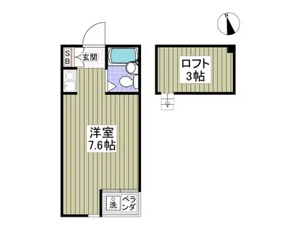 ブルーメだいや(ワンルーム/1階)の間取り写真