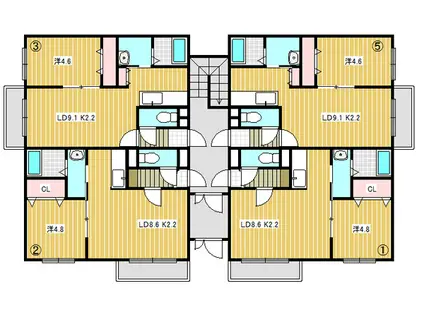 STARLIT(1LDK/2階)の間取り写真