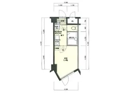 栄生川津ビル(1K/7階)の間取り写真