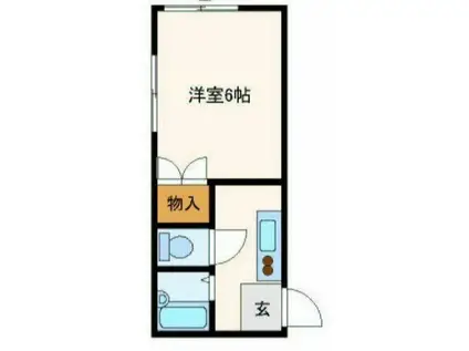 南台ハウス(1K/1階)の間取り写真