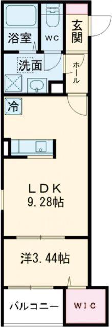 FSTYLE恵我之荘(1LDK/2階)の間取り写真