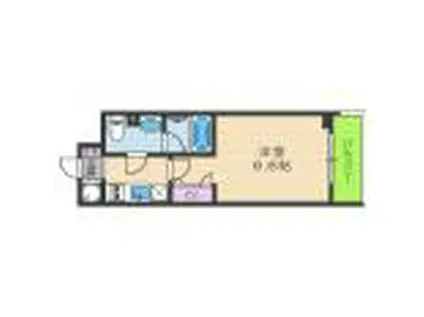 ラナップスクエアー福島(1K/4階)の間取り写真