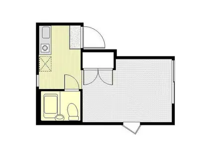 シドンII(1K/2階)の間取り写真