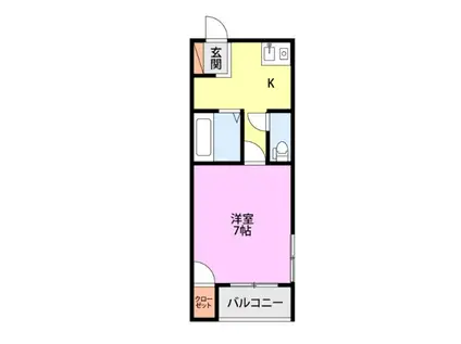 SAJA-SKY2ND(1K/2階)の間取り写真