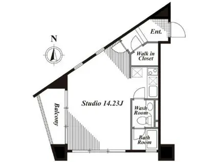 キャビンアリーナ南青山(ワンルーム/8階)の間取り写真