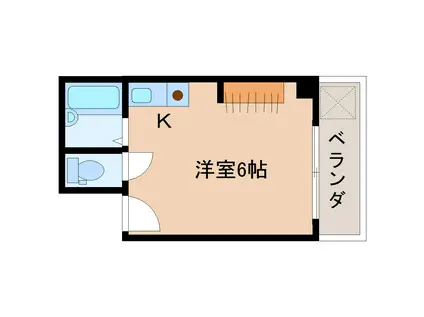 リブル船橋(ワンルーム/2階)の間取り写真