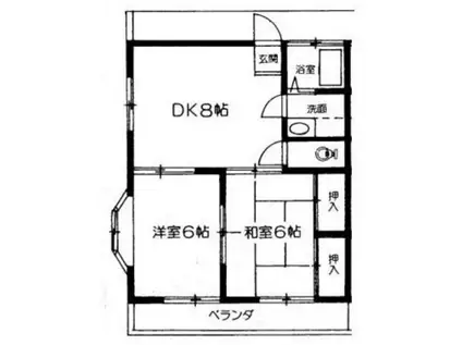 サンロイヤルほんむら(2DK/3階)の間取り写真