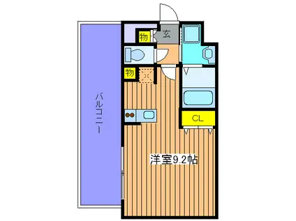 エスライズ梅田北(ワンルーム/2階)の間取り写真