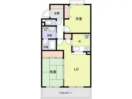 キングホームズ2番館(2LDK/1階)の間取り写真