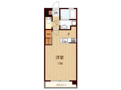 レナジア陽東A(ワンルーム/3階)の間取り写真