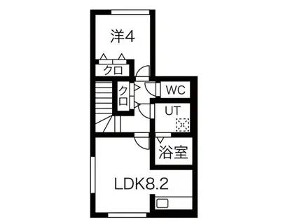 ＪＲ奥羽本線 高擶駅 徒歩9分 3階建 築1年(1LDK/2階)の間取り写真