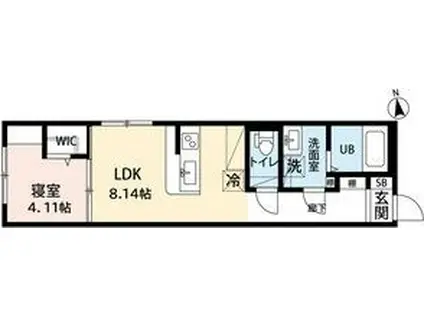 AMIRL PREMIER IMAIKEアミ(1LDK/2階)の間取り写真