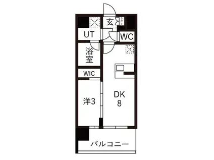 エスリードレジデンス玉造ザ・イースト(1LDK/4階)の間取り写真
