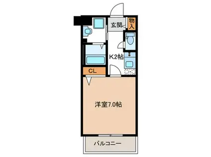 ALPHA REGALO OHASHI(1K/8階)の間取り写真