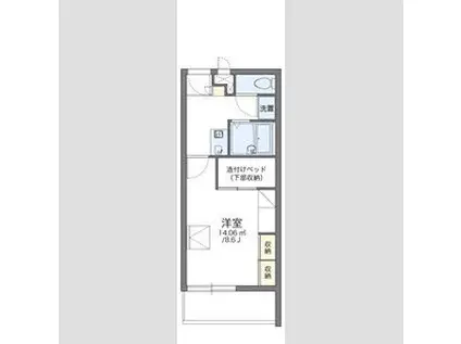 レオパレスMS INNII(1K/2階)の間取り写真