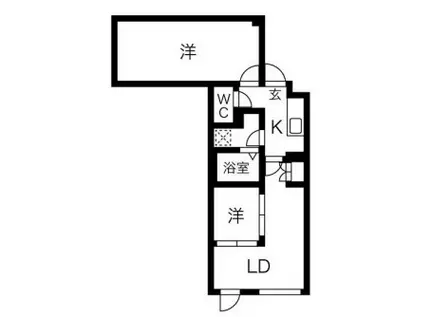 キノモリ代々木上原(2LDK/1階)の間取り写真