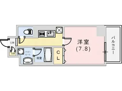SECTOR PORT(1K/3階)の間取り写真