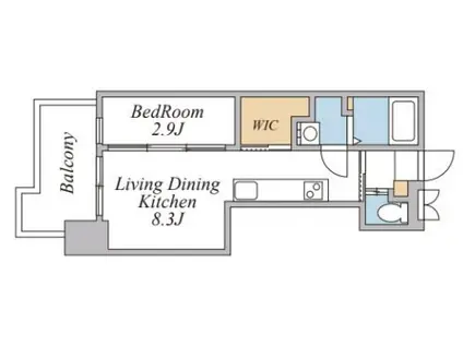 LANDMARK NISHIDA(1LDK/7階)の間取り写真