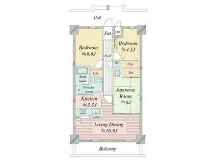 グローリアスコート緑区桃山東(3LDK/1階)の間取り写真
