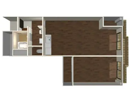 パレドールメゾン(1LDK/4階)の間取り写真